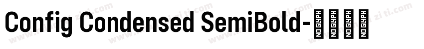 Config Condensed SemiBold字体转换